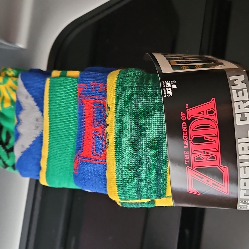 Men's Zelda Colorful Crew Socks 5 Pack